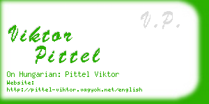 viktor pittel business card